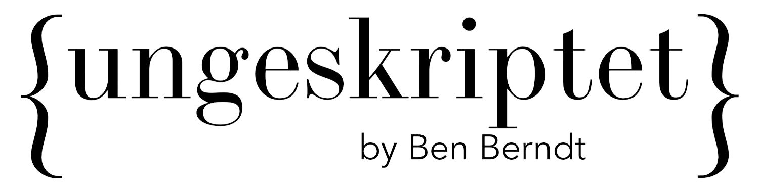ungeskriptet by Ben Berndt Logo